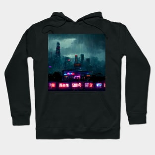 Cyberion - Cyberpunk Cityscape Skyline Hoodie